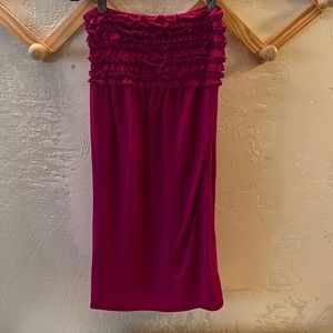 Pink strapless mini dress